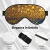 Glitter Pattern Super Soft and Comfortable Eyeshade with Adjustable Strap Zero Eye Pressure Eye Cover view 4