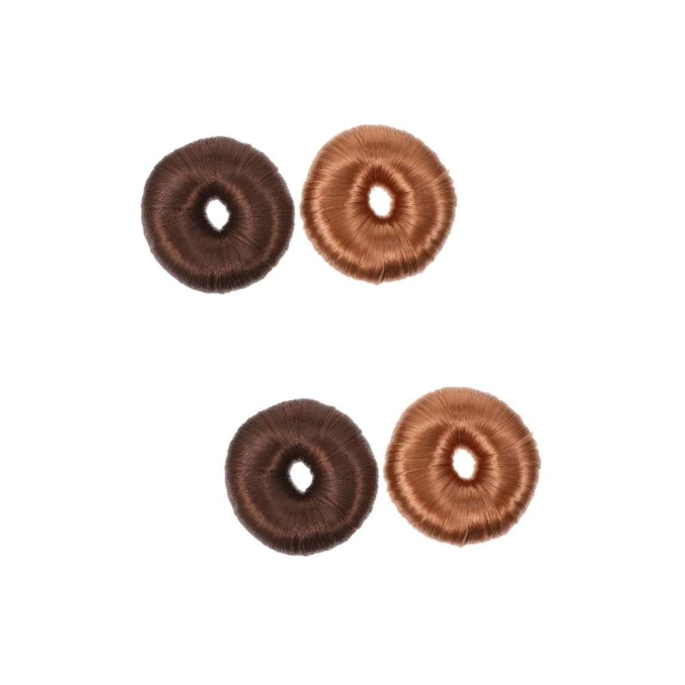 Beatifufu 4pcs Donut Bun Maker Hairpiece Easy Use Chignon Styling Tool for Elegant Updos and Messy Buns Volume-enhancing Hair Accessories
