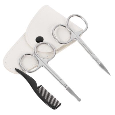 minkissy 12pcs Nose Hair Trimmer for Women Portable Precision Scissors Set Beard Scissors Beauty Tool Kit
