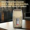 Men's Shaver, High Power Professional Men's Retro Metal Reciprocating Duplex Shaver LCD Smart Screen USB Charging view 2