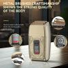 Men's Shaver, High Power Professional Men's Retro Metal Reciprocating Duplex Shaver LCD Smart Screen USB Charging view 3