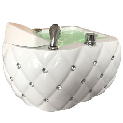 Acrylic Massage Footbath Foot Massager Colorful Light Surfing Hot And Cold Adjustment Feet Spa Tub Foot Soaker Pedicure Spa Bathtub Feet Soaking Tub Washing Salon Footbath