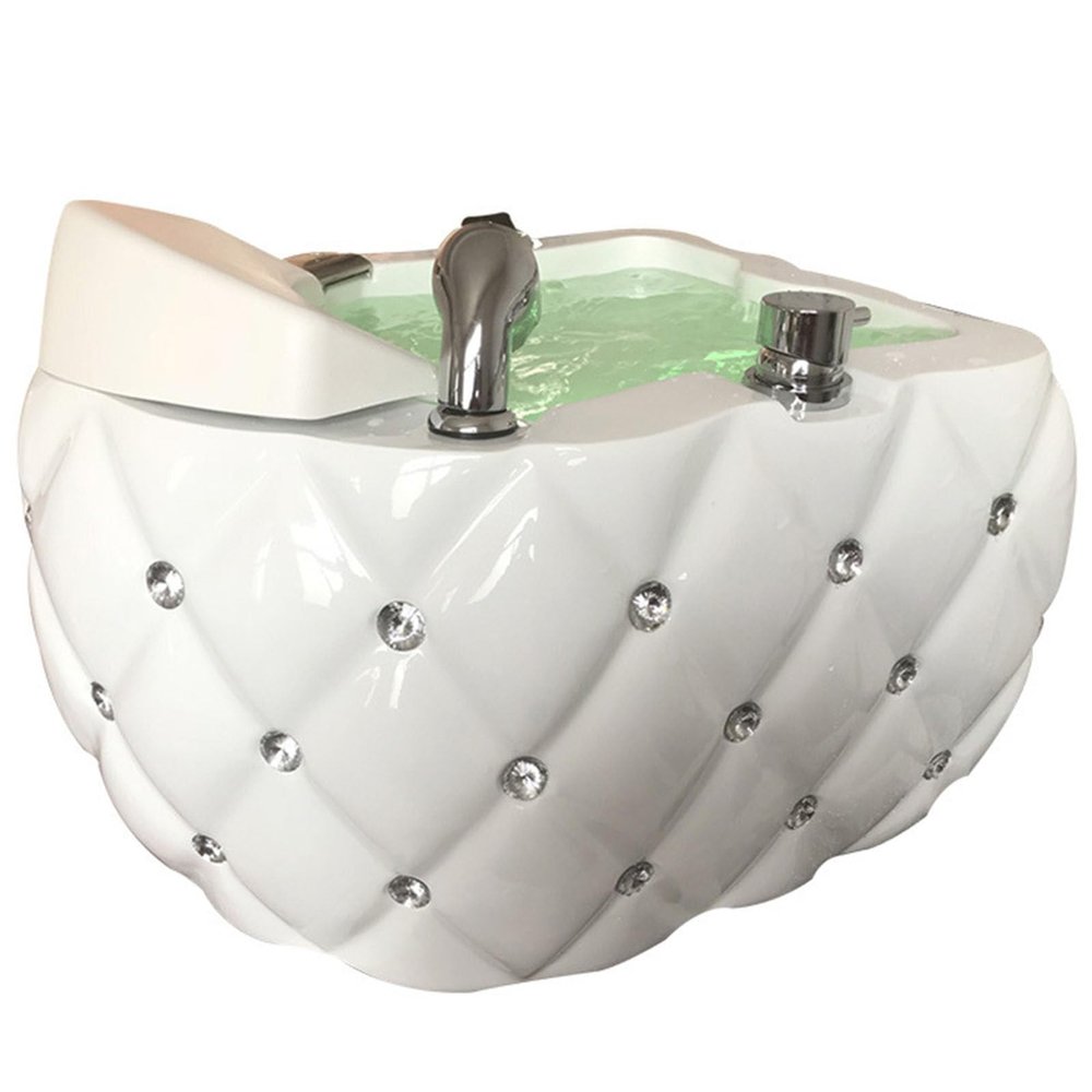 Acrylic Massage Footbath Foot Massager Colorful Light Surfing Hot And Cold Adjustment Feet Spa Tub Foot Soaker Pedicure Spa Bathtub Feet Soaking Tub Washing Salon Footbath