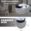 Acrylic Massage Footbath Foot Massager Colorful Light Surfing Hot And Cold Adjustment Feet Spa Tub Foot Soaker Pedicure Spa Bathtub Feet Soaking Tub Washing Salon Footbath view 2
