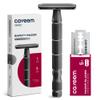 CAVEEM Double-Edge Safety Razor, Single-Blade Razors with 5 Stainless Steel Razor Blades for Men and Women, Reusable Metal Razor  Gun Metal Black view 1