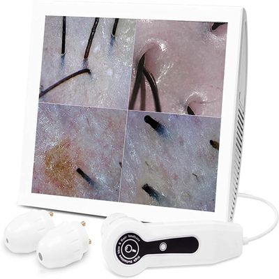 MAHWER Skin Hair Analyzer Built-in HD 15 Inch Flat Scalp Detector Smart Hair Follicles Hair Analyzer for Home Salon Shop