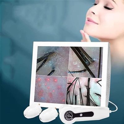 MAHWER Skin Diagnosis Hair Analyzer, 15 Inch LCD Display Digital Skin Diagnosis Skin Analyzer Machine Simple Operation 50X/200X