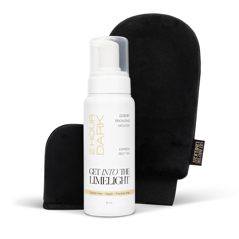 2 Hour Dark Starter Pack: 2 Hour Dark Sunless Tanning Mousse + Applicator Mitts