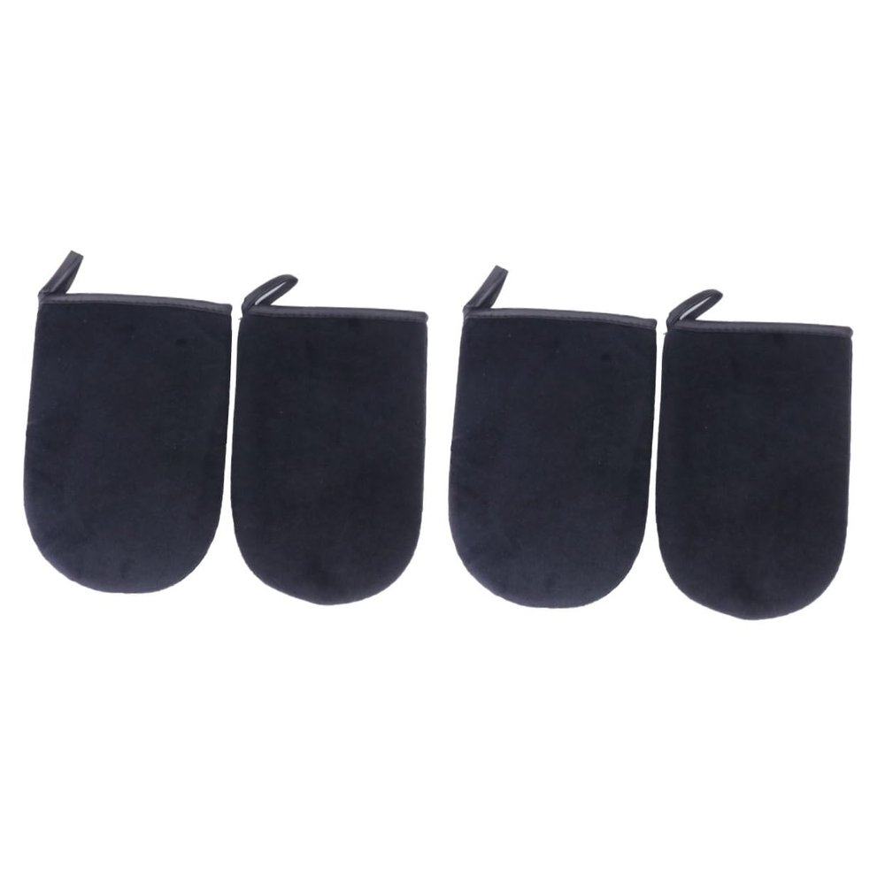 MERRYHAPY 4pcs Self Tanning Applicators Black Self Tanning Mitts for Even Application Soft Comfortable and Reusable for