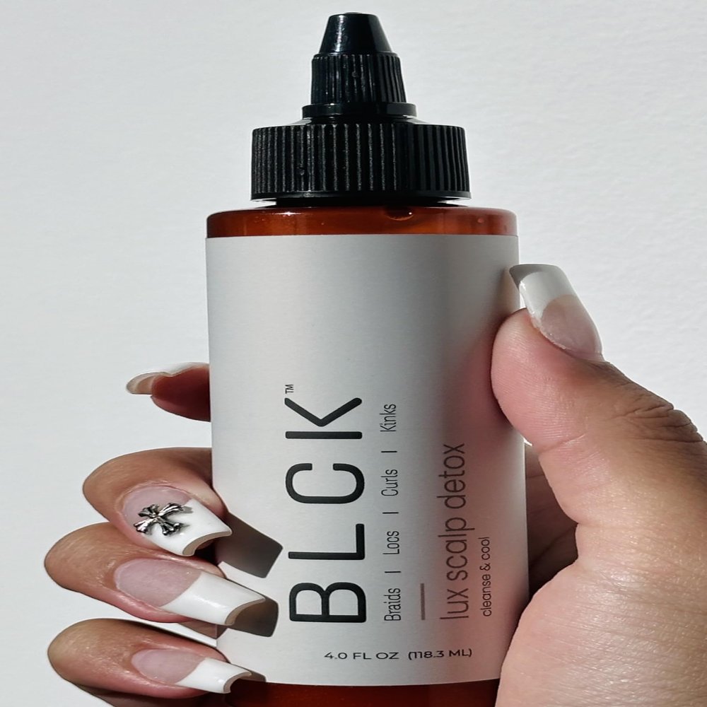 BLCK Lux Scalp Detox Hair Serum Cleanser for Braids, Locs, Curls and Kinks 4 oz / 118.3 ml