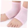 Beatifufu 4pairs Gel Heel Socks Moisturizing Open Toe Foot Care Toeless Design for Dry Comfortable for Cracked Heels view 3