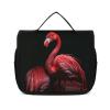 VFMNT Toiletry Bag for Women Men Flamingo Black Background Makeup Bag with Hanging Hook Waterproof Bathroom Cosmetic Bag Large Capacity Travel Bag for Toiletries Accessories view 1
