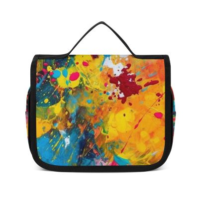 VFMNT Toiletry Bag for Women Men Colorful Abstract Painting Makeup Bag with Hanging Hook Waterproof Bathroom Cosmetic Bag Large Capacity Travel Bag for Toiletries Accessories