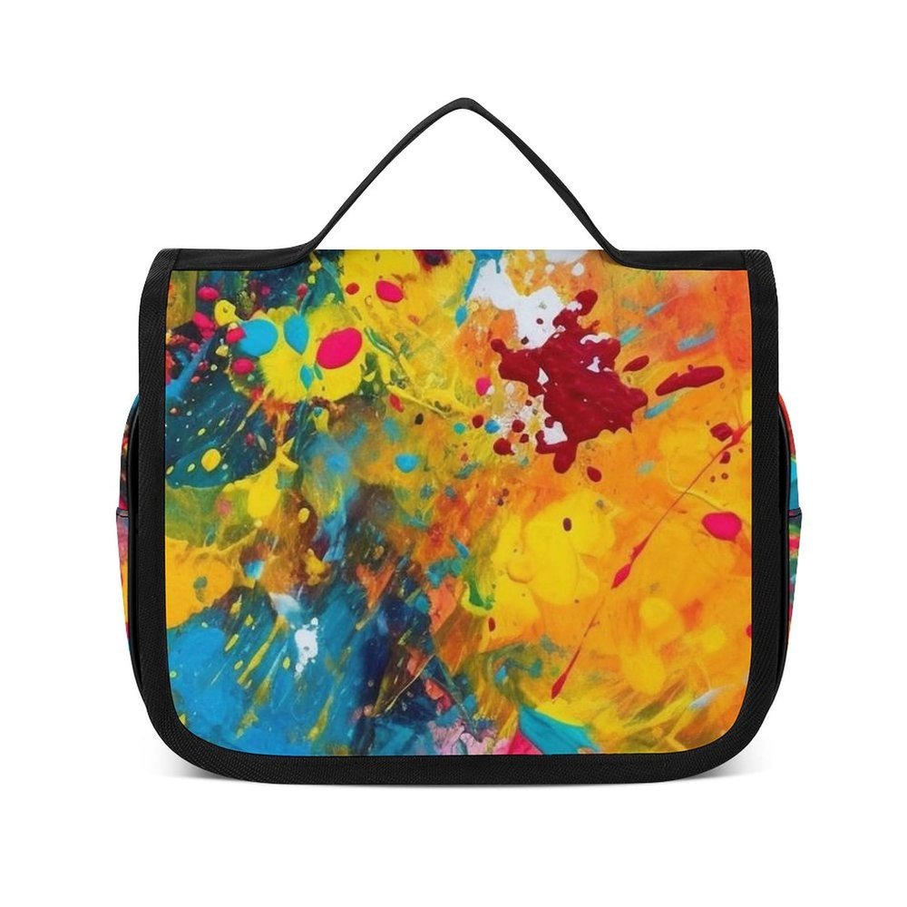 VFMNT Toiletry Bag for Women Men Colorful Abstract Painting Makeup Bag with Hanging Hook Waterproof Bathroom Cosmetic Bag Large Capacity Travel Bag for Toiletries Accessories
