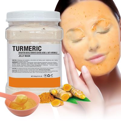 Angeland Jelly Mask for Facials Professional, Hydrating & Moisturizing Peel-Off Natural Gel Face Mask SkinCare, Professional Spa Use Jelly Face Masks, Deep Hydration & Glow 23 Fl Oz (Turmeric)