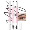 3Pcs Waterproof Eyebrow Pencil, Professional Makeup Micro Brow Pencil, Double-ended ultra-fine eyebrow pencil, Ultra-Fine Mechanical Pencil (3, 01#Ebony) view 1