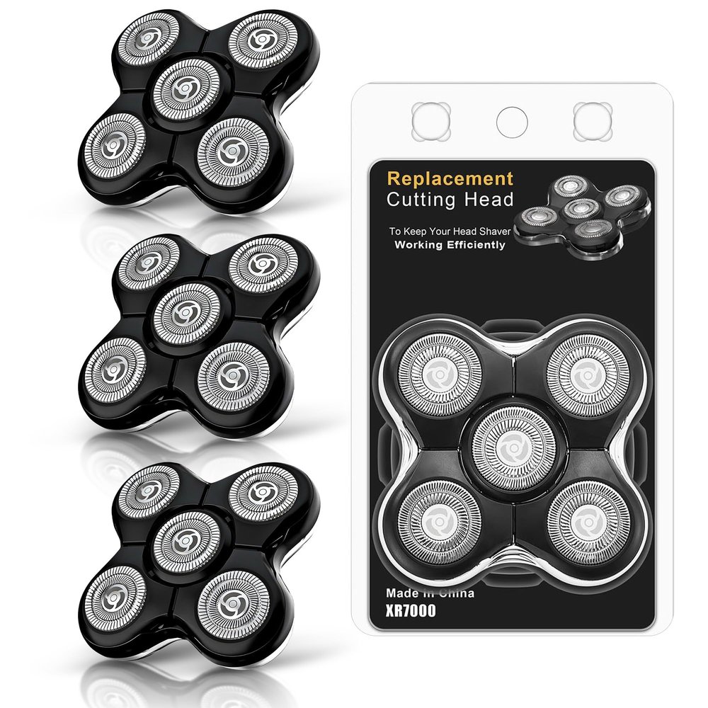 3 Pack Pro Head Shaver Replacement Blades Compatible with Remington Balder Pro Head Shaver Model XR7000, Precision Electric Shaving for Bald Men