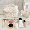 Coquette Bow Tie Makeup Bag Cutecore Quilted Cosmetic Pouch Y2K Aesthetic Puffer Organizer Bag Preppy Toiletry Bag (Large,Pink) view 3