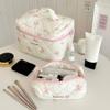 Coquette Bow Tie Makeup Bag Cutecore Quilted Cosmetic Pouch Y2K Aesthetic Puffer Organizer Bag Preppy Toiletry Bag (Large,Pink) view 4