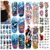 129 Sheets Temporary Tattoo for Kid Adults, 8 Sheets Full Arm Tattoo, 31 Sheets Half Arm Shark Dolphin Beach Fake Tattoos, 90 Sheets Dinosaur Tiny for Adults Kids Body Tattoos Stickers view 1
