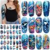 129 Sheets Temporary Tattoo for Kid Adults, 8 Sheets Full Arm Tattoo, 31 Sheets Half Arm Shark Dolphin Beach Fake Tattoos, 90 Sheets Dinosaur Tiny for Adults Kids Body Tattoos Stickers view 2