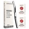 Silver Dermaplaning Razor and 10pcs Wide Blade Refills and 10pcs Micro Blade Refills view 1