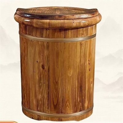 SUNHIPPIE Foot Basin with lid, Foot Baths, Wooden Foot Tub, SoIid Wood Handmade Foot Tub, Foot Basin Set for Soaking Feet Spa(Brown)