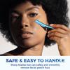 Blue Dermaplaning Razor and 10pcs Wide Blade Refills and 10pcs Micro Blade Refills view 4