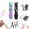 2024 New German Nail Clippers for Men, Ultra Sharp Stainless Steel German Nail Clippers, Professional Anti-Splashing German Toenail Clippers for Seniors, Cuts Thick Nails with EaseBlcak+Color view 1