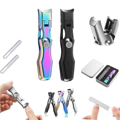 2024 New German Nail Clippers for Men, Ultra Sharp Stainless Steel Nail Clippers, Professional Anti-Splashing Toenail Clippers for Seniors, Cuts Thick Nails with Ease