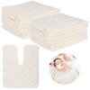 DIMEGON 12 PCS U-Shaped Facial Towels, Soft Coral Fleece Face Cloths for Beauty Salons, Skin Care, SPA Centers view 1