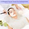 DIMEGON 12 PCS U-Shaped Facial Towels, Soft Coral Fleece Face Cloths for Beauty Salons, Skin Care, SPA Centers view 2