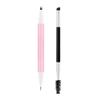 1Pcs Brown Magic Microblading Eyebrow Pencil Contouring Pen Brow for Eyes, Dual-Ended Micro-Fork-Tips Applicator for Hair Like Strokes with Dual-ended Eyebrow Brush Long Wear Waterproof lpiz de cejas view 1