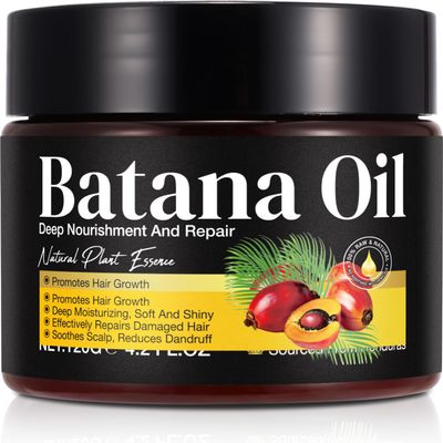 BHMSHY Batana Oil for Hair Growth - 100% Pure Batana Oil - Dr. Sebi B-atana O-il from Honduras - Raw B-atana O-il for Hair Growth - Moisturizes H-air & Scalp -Promotes H-air thickness for Men & Women