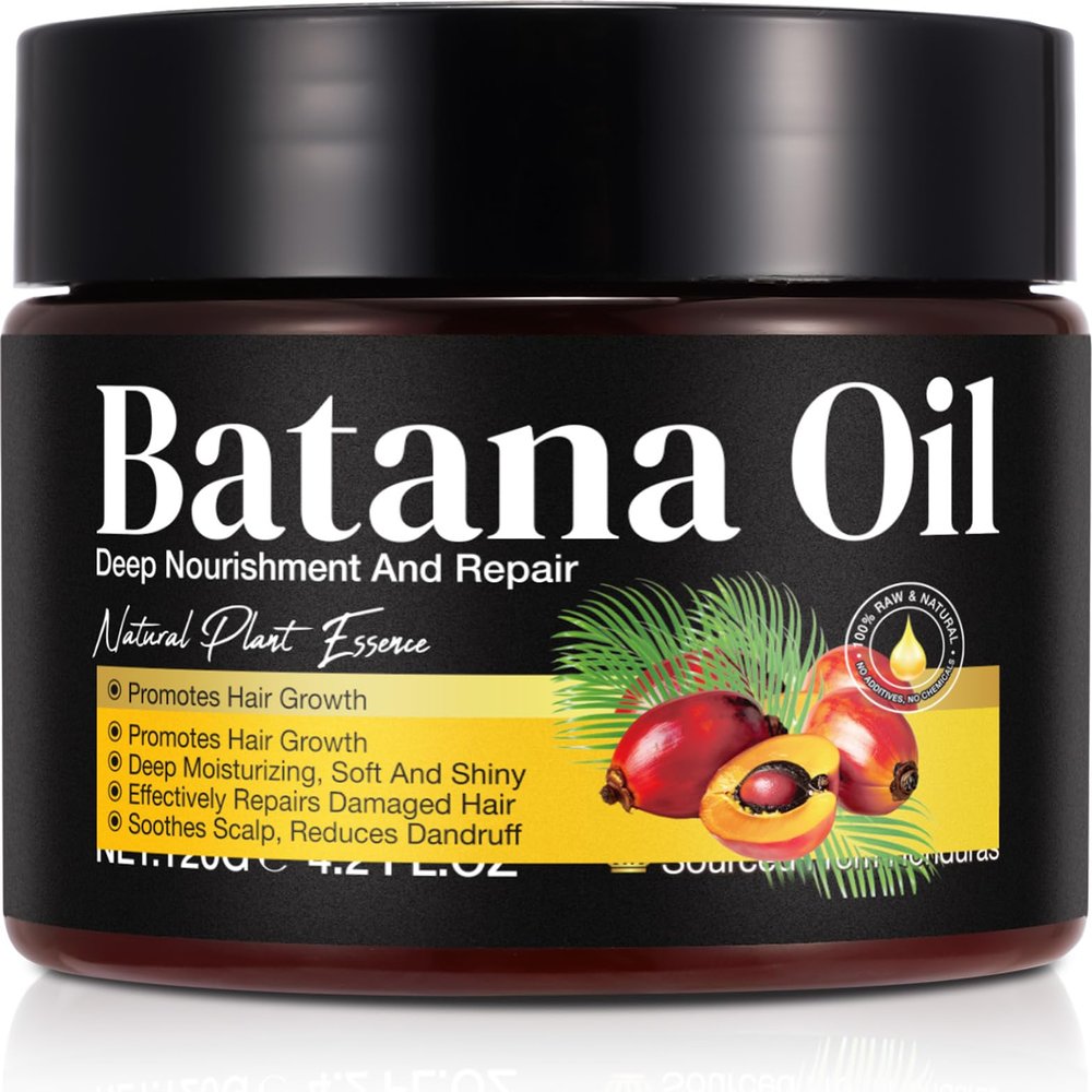 BHMSHY Batana Oil for Hair Growth - 100% Pure Batana Oil - Dr. Sebi B-atana O-il from Honduras - Raw B-atana O-il for Hair Growth - Moisturizes H-air & Scalp -Promotes H-air thickness for Men & Women