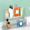 Acrylic Makeup Organizer Cosmetic Display Case Tray Clear Lipstick Holder Countertop Desk Brush Organizer for Bedroom Vanity view 2