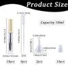 GORGECRAFT 10Pcs 10ml Empty Mascara Tube Bottle Transparent Plastic Eyelash Wand Containers Bottles with Rubber Inserts 4Pcs 2ml Dropper 2Pcs Mini Funnel Hopper for Castor Oil DIY Cosmetics Kit Gold view 2