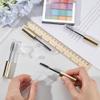 GORGECRAFT 10Pcs 10ml Empty Mascara Tube Bottle Transparent Plastic Eyelash Wand Containers Bottles with Rubber Inserts 4Pcs 2ml Dropper 2Pcs Mini Funnel Hopper for Castor Oil DIY Cosmetics Kit Gold view 3