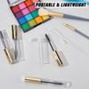 GORGECRAFT 10Pcs 10ml Empty Mascara Tube Bottle Transparent Plastic Eyelash Wand Containers Bottles with Rubber Inserts 4Pcs 2ml Dropper 2Pcs Mini Funnel Hopper for Castor Oil DIY Cosmetics Kit Gold view 4