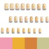 Fall Press on Nails Square Fake Nails Short Acrylic Nails Yellow RIICFDD Nails Maple Leaf Nails Press ons Artificial Glossy Full Cover Fallen Leaf Glue on Nails for Women Artificial Nails 24 Pcs view 4