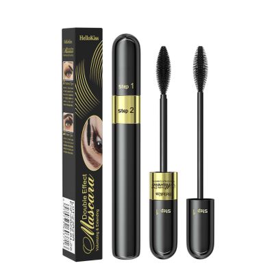 Double Effect Waterproof Mascara, Slim Long Curl, Thick Non-Smudging