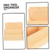 AUTSUPPL Double-layer Makeup Storage Organizer with Compartment Holder for Nail Drill and Manicure Tools Multi-function Desktop Storage Box for Office and Beauty Supplies view 2