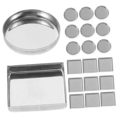 AUTSUPPL 30pcs Empty Eyeshadow Palette Metal Pans Diy Makeup Accessory Safe Sturdy Metal Construction