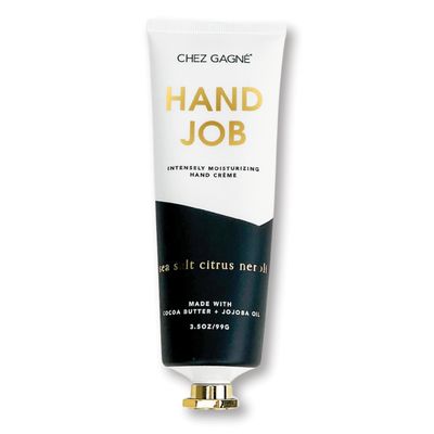 Chez Gagn Intensely Moisturizing Vegan Hand Cream (3.4oz) Jojoba Oil Cocoa Butter- Non-Greasy, Fast-Absorbing, Made In US - Hand Job - Hand Crme (3.4oz, Sea Salt, Citrus & Neroli)