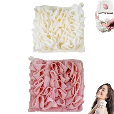 Wash Cloth Loofah Combo, The Soft Loofah and Washcloth, 2 in 1 Bath Loofahs Sponge, Loofahs Exfoliation, for Cleansing and Smooth Skin