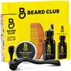 The Beard Club Beard Growth Kit - Derma Roller, Beard Growth Oil, Sandalwood Balm, Comb - Gift Set view 1