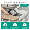 BAGSMART TSA-Approved Clear Toiletry Bag for Women Travel, Large Cosmetic Makeup Bag with Double Zipper Handle, Puffy Edges Design view 2