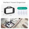 BAGSMART TSA-Approved Clear Toiletry Bag for Women Travel, Large Cosmetic Makeup Bag with Double Zipper Handle, Puffy Edges Design view 3