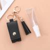 2 Pcs Handwashing Fluid Holder Travel Size, 1oz/30ml Small Squeeze Bottle with Keychain Portable Empty Travel Bottles Hand Refillable Containers for Liquid Storage(Black+Brown) view 3