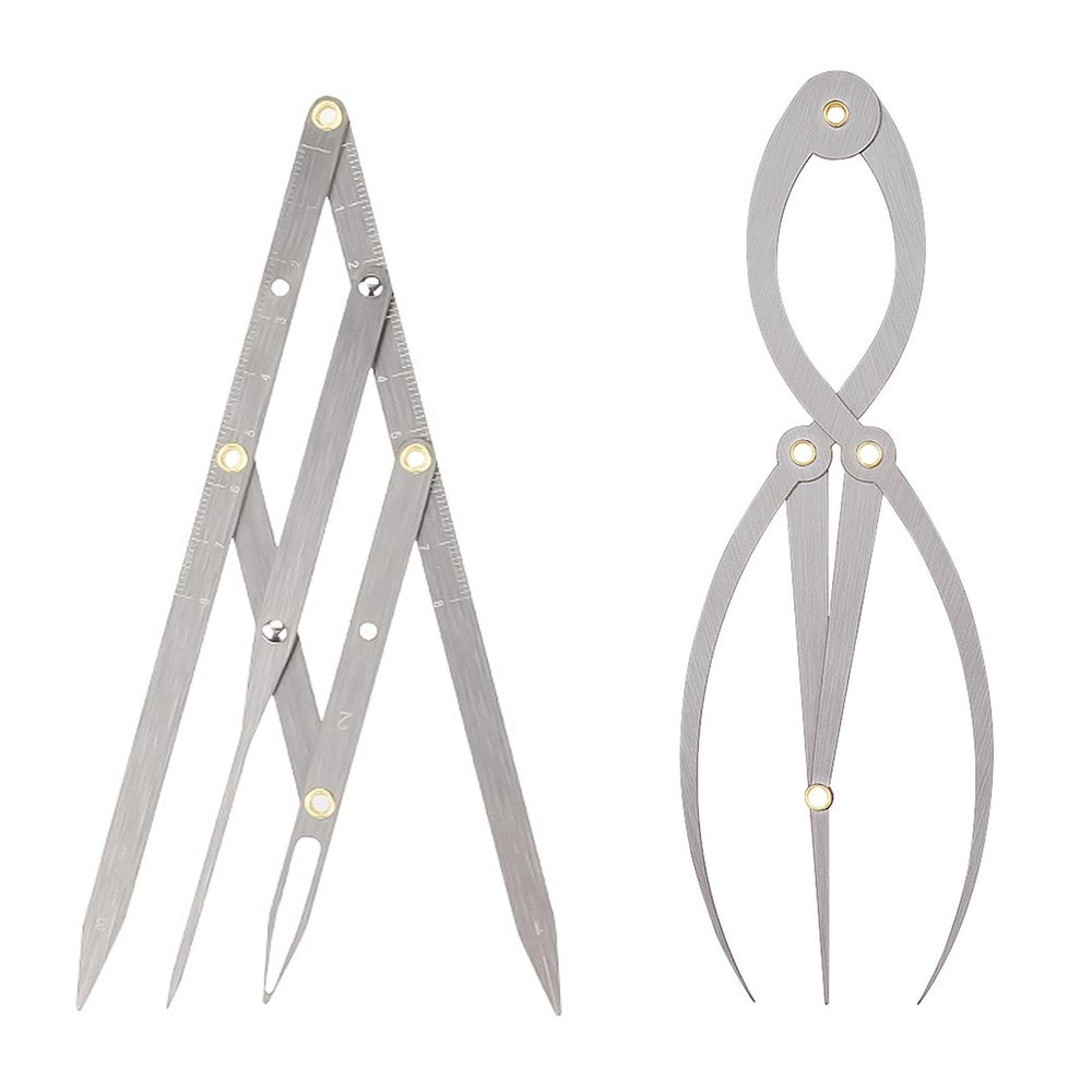 2 Pcs Golden Ratio Caliper, Eyebrow Mapping Brow Tool for Eyebrows Shaping Tattoo Makeup, 1:1.618 Measure Tool & 3-Point Positioning Ruler